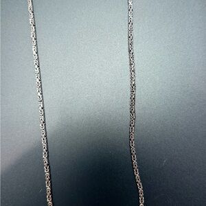 Sterling Silver Byzantine Chain Necklace - Silver Women’s Jewelry